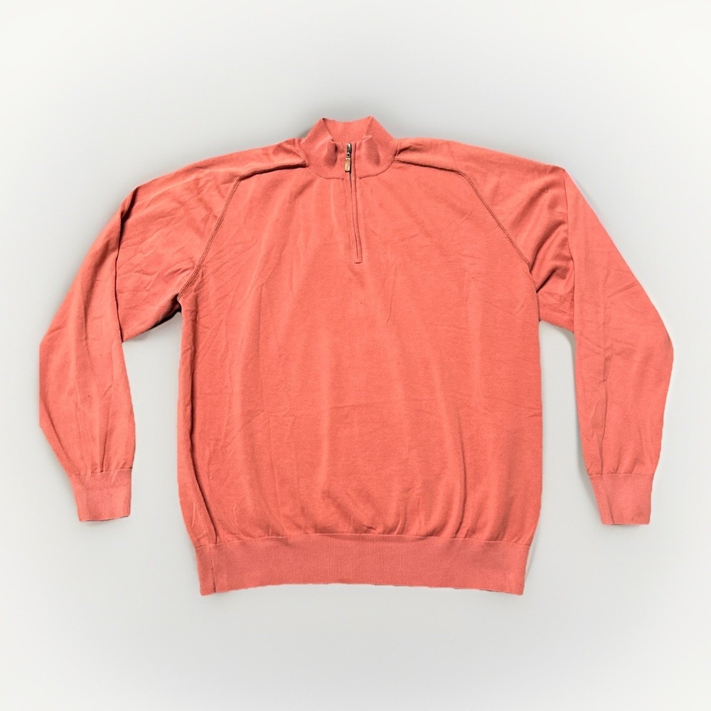 Peter Millar 1/4 Zip Pullover Pink/Red Crown Sport Performance Men's Size‎ XXL